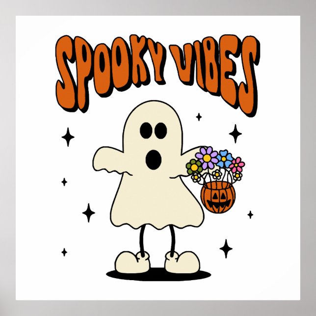 Spooky vibes ghost poster (Front)