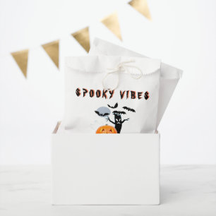 Spooky Vibes Ghost Pumpkin Halloween Design Favour Bag