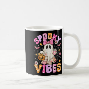 Spooky Vibes Ghost Retro Groovy Halloween Women Gi Coffee Mug