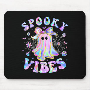 Spooky Vibes Ghost Retro Halloween Boo Boo Crew Mouse Pad