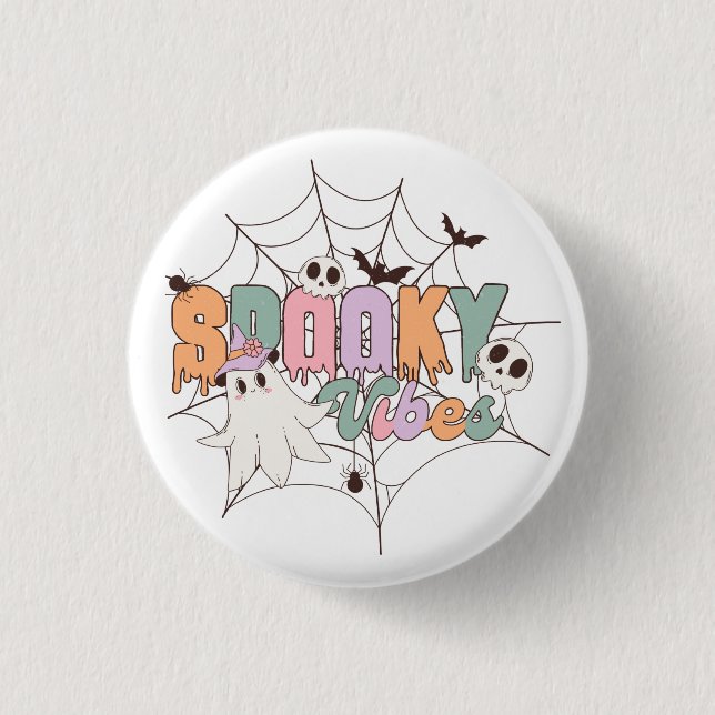 Spooky Vibes Halloween 3 Cm Round Badge (Front)