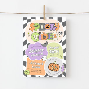 Spooky Vibes Halloween Birthday Invitation
