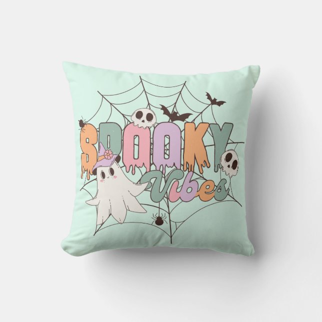 Spooky Vibes Halloween Cushion (Front)