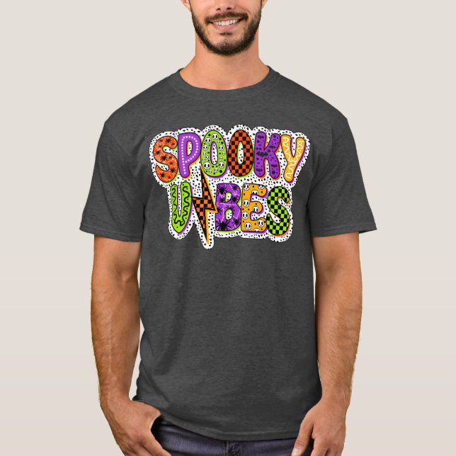 Spooky Vibes Halloween family T-Shirt (Front)