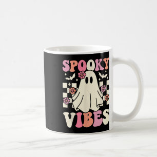 Spooky Vibes Halloween Ghost Costume Retro Groovy Coffee Mug