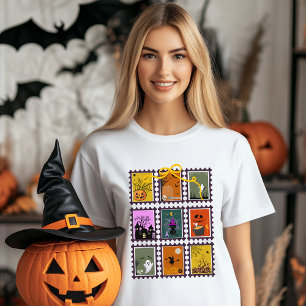 Spooky Vibes Halloween - Ghosts & Iconic Character T-Shirt