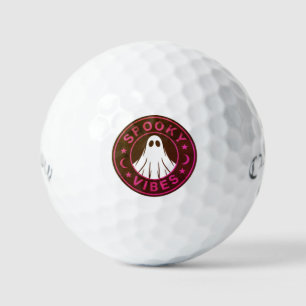 Spooky Vibes Halloween Golf Ball Ghost Golf Gift