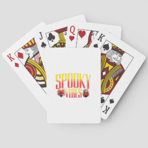 Spooky Vibes: Halloween Graphic Tee Playing Cards