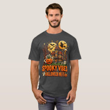 Spooky Vibes Halloween Night Haunted House Pumpkin