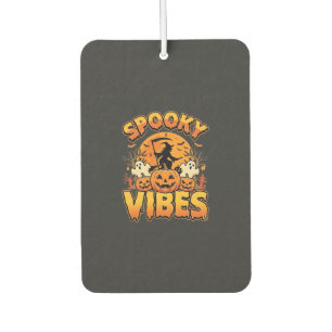 Spooky Vibes Halloween Pumpkin Witch Design_1 Car Air Freshener