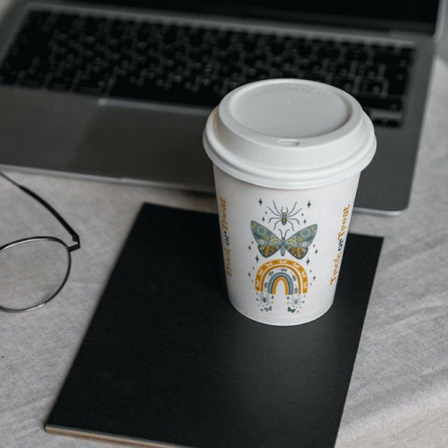 Spooky Vibes Halloween symbols pattern Paper Cups (Creator Uploaded)