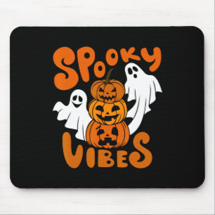 Spooky Vibes Happy Halloween Pumpkin Boo Costumes Mouse Pad