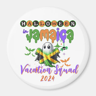 Spooky Vibes in Jamaica Tropical Halloween Fun Magnet