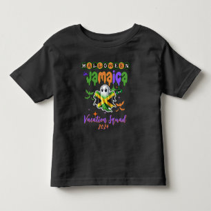 Spooky Vibes in Jamaica Tropical Halloween Fun Toddler T-Shirt