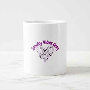 Spooky Vibes Only – Cute Halloween Design 2025 Large Coffee Mug
