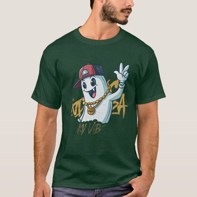 Spooky Vibes Only Ghost T-Shirt (Front)