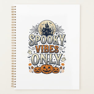 Spooky Vibes Only Halloween Ghost Pumpkin Design_1 Planner