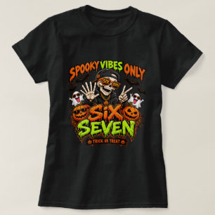Spooky Vibes Only Halloween Shirt, Cool Skeleton H T-Shirt