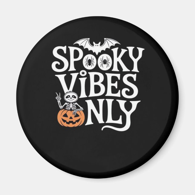 Spooky Vibes Only Halloween Sloth Oversized T-Shir Magnet (Front)