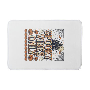Spooky Vibes Only Vintage Halloween Shirt Design_1 Bath Mat