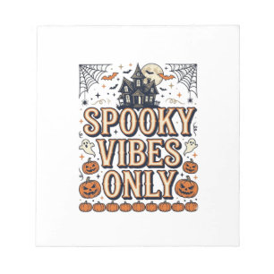 Spooky Vibes Only Vintage Halloween Shirt Design_1 Notepad