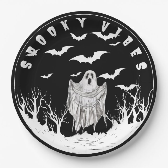 Spooky Vibes Paper Plate (Front)