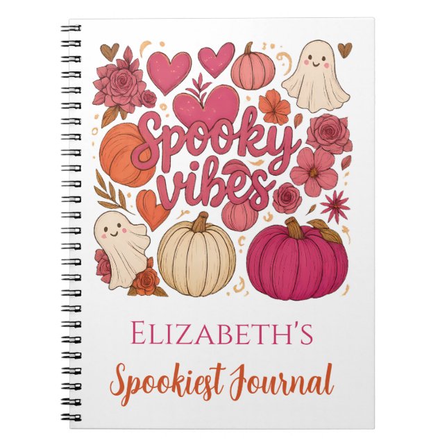Spooky Vibes Personalised Halloween Journal (Front)