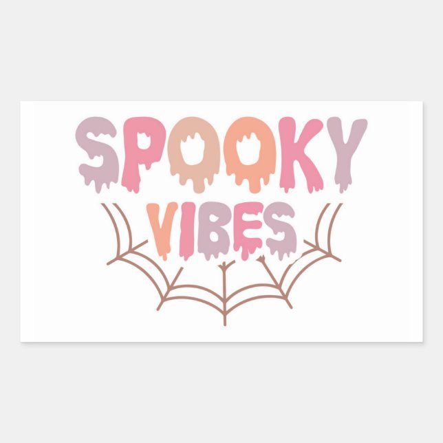 Spooky Vibes Rectangular Sticker (Front)