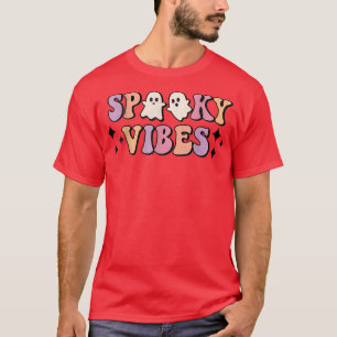 Spooky Vibes Retro Groovy Halloween Trick Or Treat T-Shirt