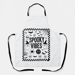 Spooky Vibes Retro Halloween Apron
