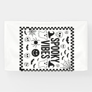 Spooky Vibes Retro Halloween Banner