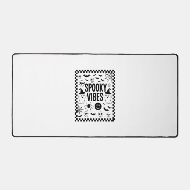 Spooky Vibes Retro Halloween Desk Mat (Front)