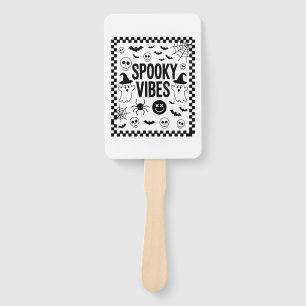Spooky Vibes Retro Halloween Hand Fan