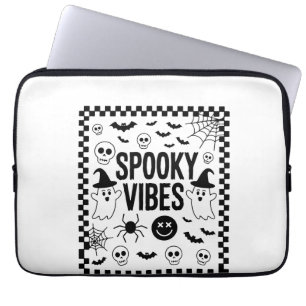Spooky Vibes Retro Halloween Laptop Sleeve