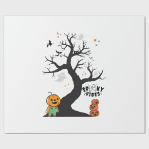 Spooky Vibes Sticker Wrapping Paper