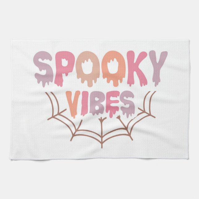 Spooky Vibes Tea Towel (Horizontal)