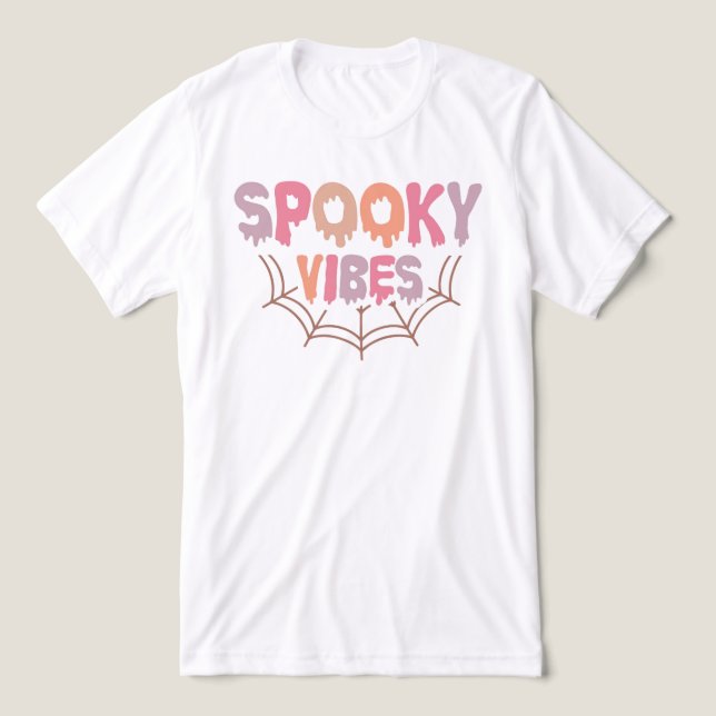 Spooky Vibes Tri-Blend Shirt (Design Front)