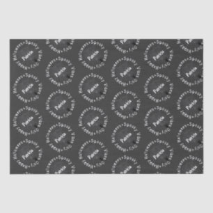 Spooky Vibes Whimsical Black White Happy Halloween Tissue Paper