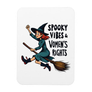 Spooky Vibes Women's Right Halloween Witch Magnet