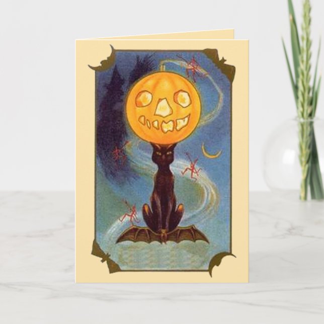 Spooky Vintage Halloween Card (Front)