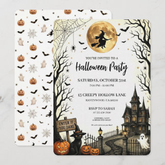 Spooky Vintage Halloween Party Invitation