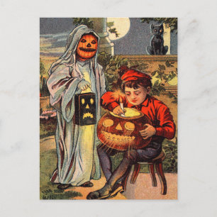 Spooky Vintage Halloween Postcard