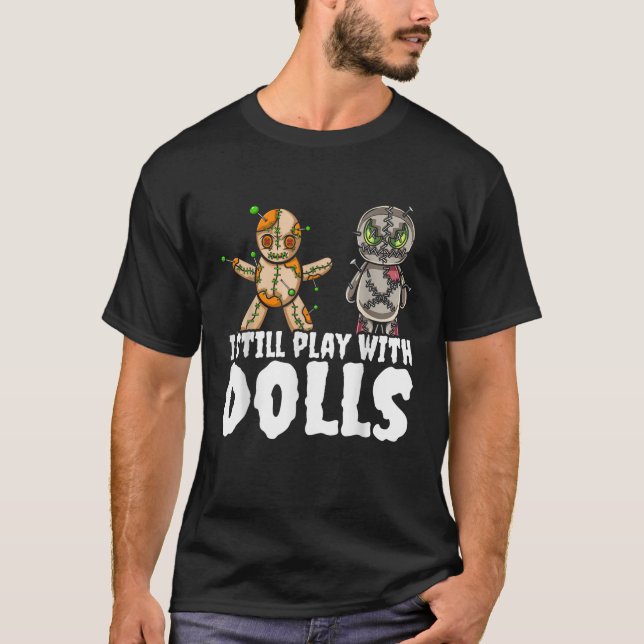 Spooky Voodoo Doll Witchcraft Funny Gift Idea Hall T-Shirt (Front)