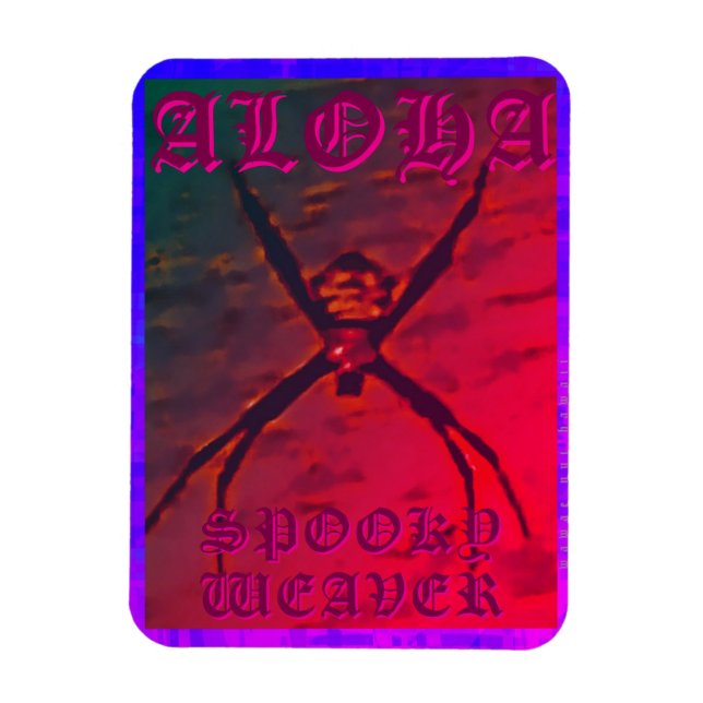 Spooky Weaver (orange), Flexible Photo Magnet (Vertical)