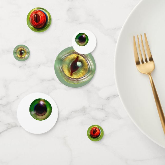 Spooky Weird Eyeball Lizard Frog Monster Halloween Confetti (Group)