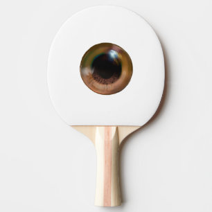 Spooky Weird Realistic Brown Eye Eyeball Halloween Ping Pong Paddle