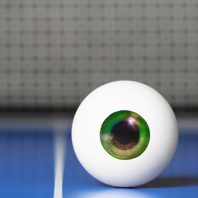 Spooky Weird Realistic Green Eye Eyeball Halloween Ping Pong Ball (Net)