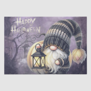 Spooky Whimsical Halloween Pumpkin Gnome Tissue Paper