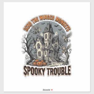 Spooky Winged Monkeys Haunted Halloween Shirt_1