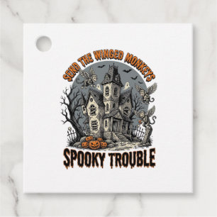 Spooky Winged Monkeys Haunted Halloween Shirt_1 Favour Tags